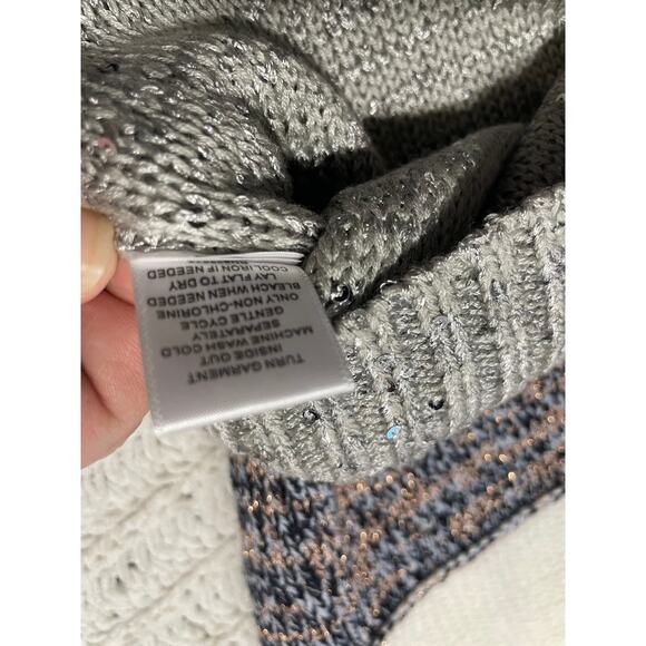 NWT New York & Co Soho Striped Sweater Womens Size Small Gray Blue White MSRP$60 - Picture 11 of 12